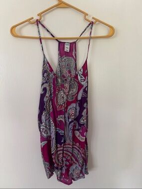 Old Navy Paisley-Print Spaghetti-Strap Camisole in Fuchsia & Purple